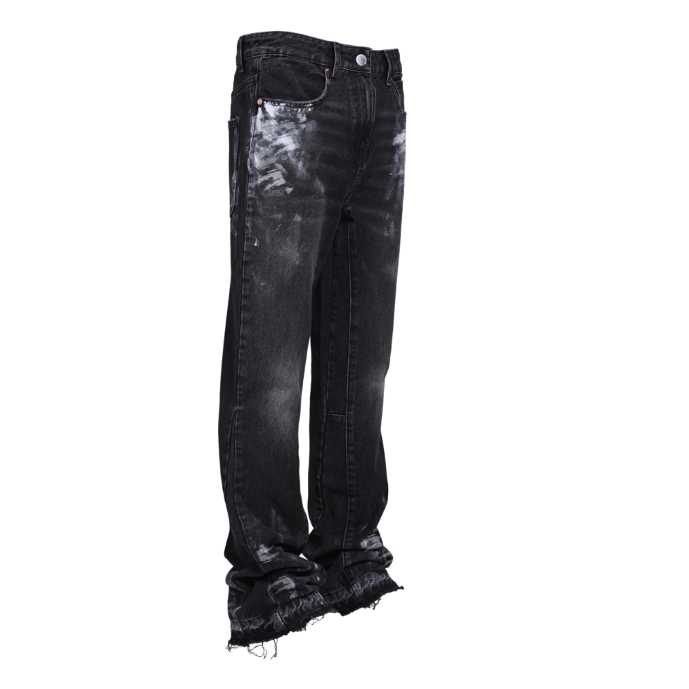 FLARE PAINTERS DENIM - BLACK