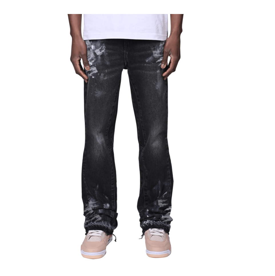 FLARE PAINTERS DENIM - BLACK