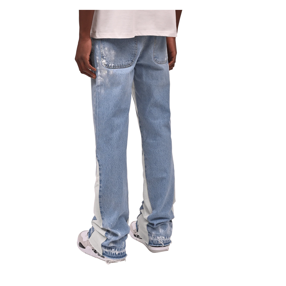 FLARE TRACK DENIM - LIGHT STONE